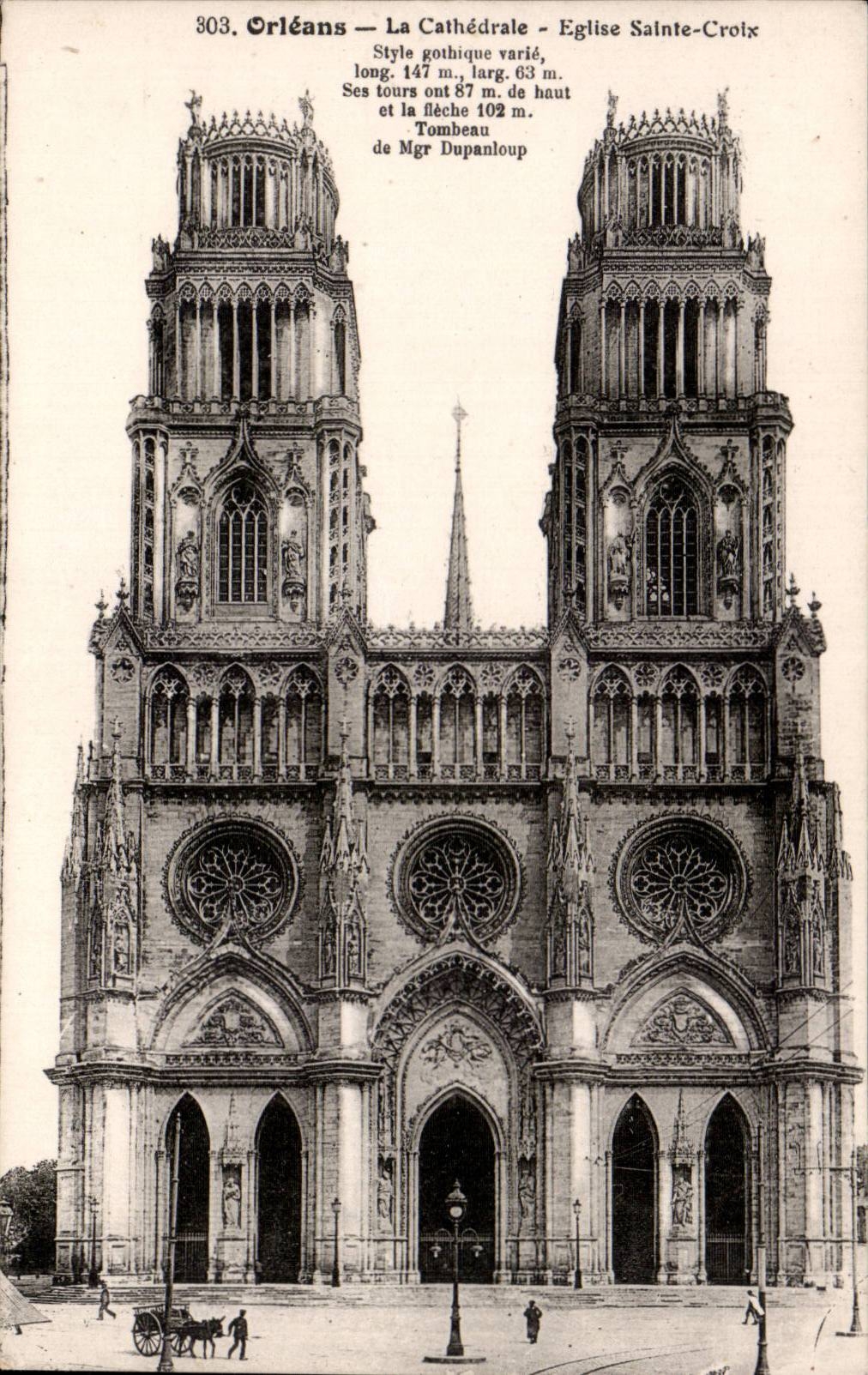 CPA Orleans La cathedrale Eglise Sainte CRoix