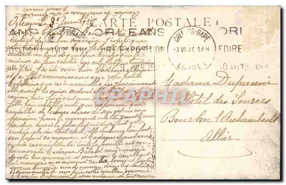 CPA Orleans Maison d'Agnes Sorel Musee Jeanne d'arc — Verso