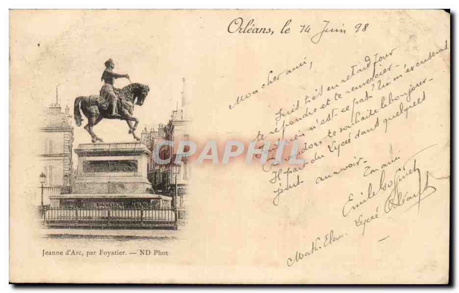 CPA Orleans Jeanne d'arc par Foyatier