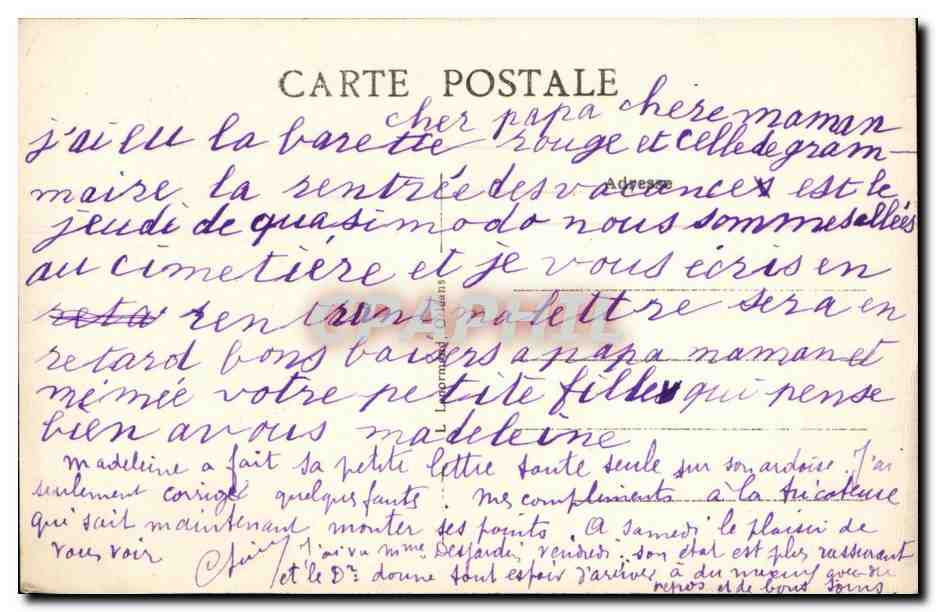 CPA Orleans Statue de Jeanne d'arc par Foyatier — Verso