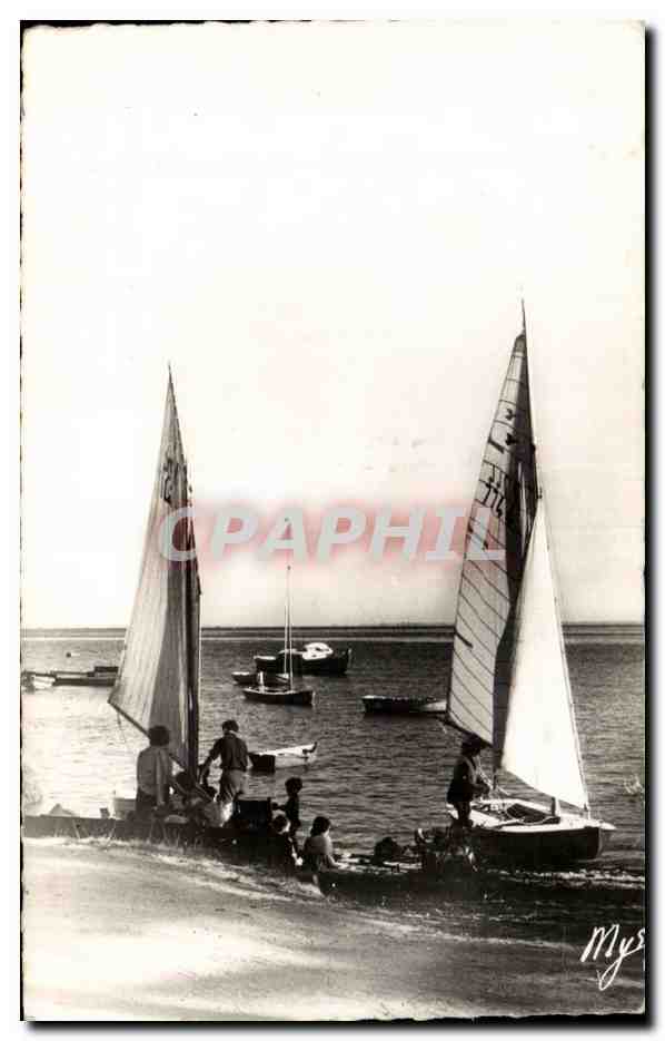 Bassin d'Arcachon — Les Voiliers au bord du bassin — Cartes MYS, Valence d'Agen