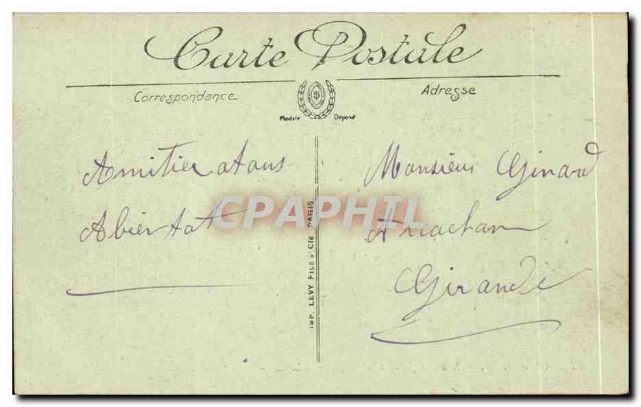 CPA Arcachon Nouvelle jetee et la plage — Rückseite