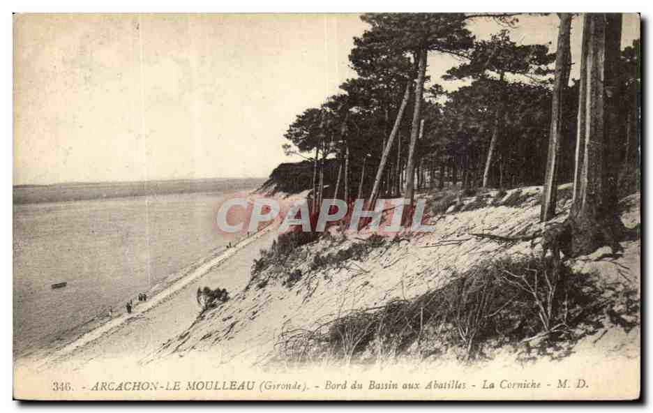 Arcachon-Le Moulleau (Gironde) — Bord du Bassin aux Abatilles - La Corniche — M. D.