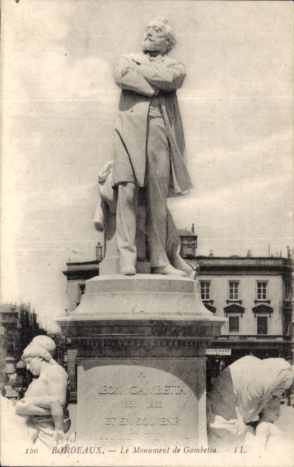CPA Bordeaux Le monument de Gambetta 