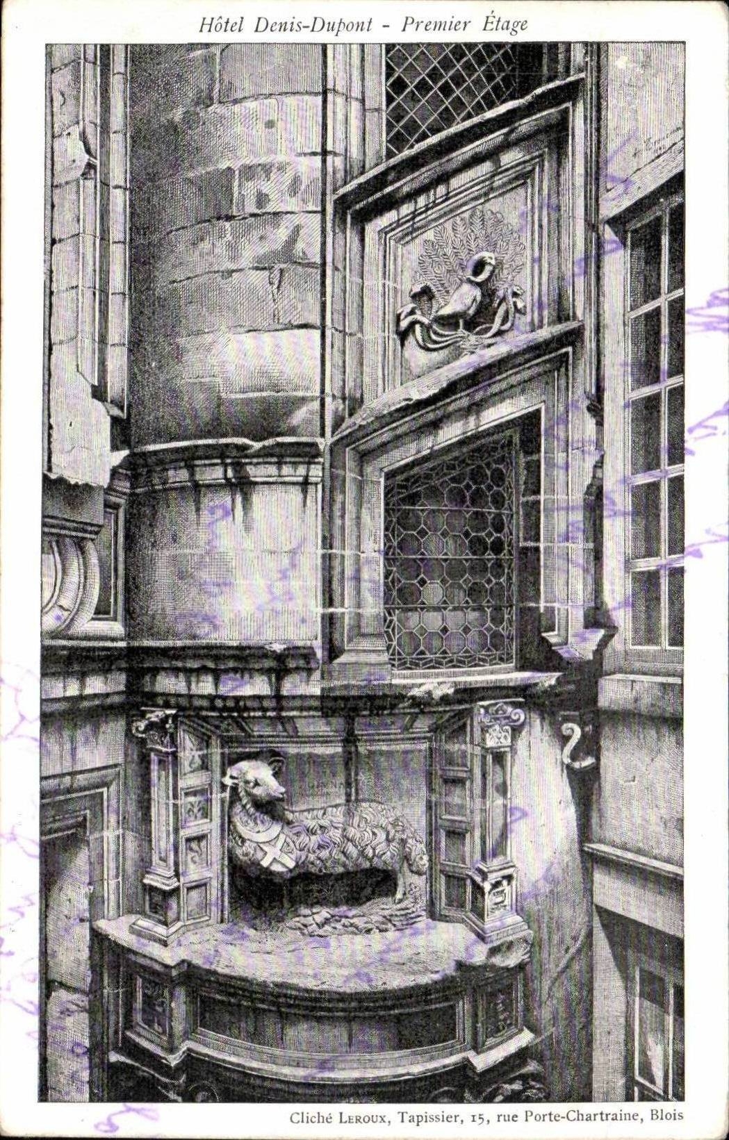 Hôtel Denis-Dufont - Premier Étage — Cliché Leroux, Tapissier, 15 rue Porte-Chartraine, Blois