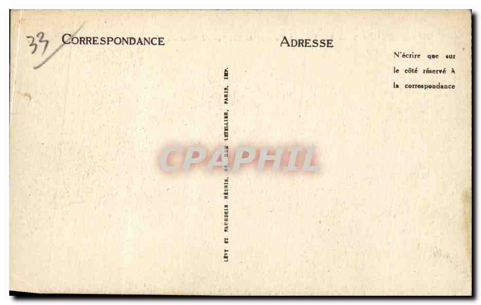 Arcachon CPA La place Thiers et le boulevard Promenade — Verso