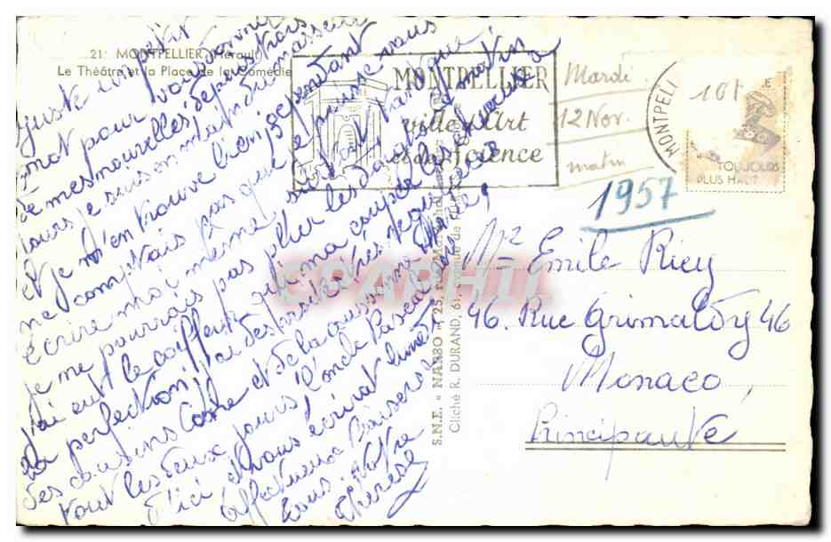 Montpellier — Le Théâtre et la Place de la Comédie — Nardo — Rückseite
