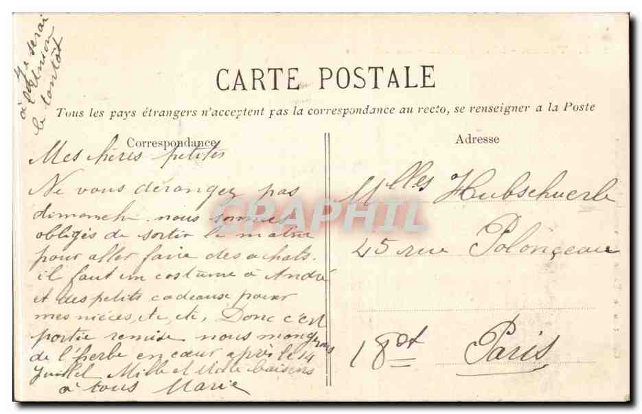 CPA Tonkin Nin Hinh le rocher Indochine Vietnam — Rückseite