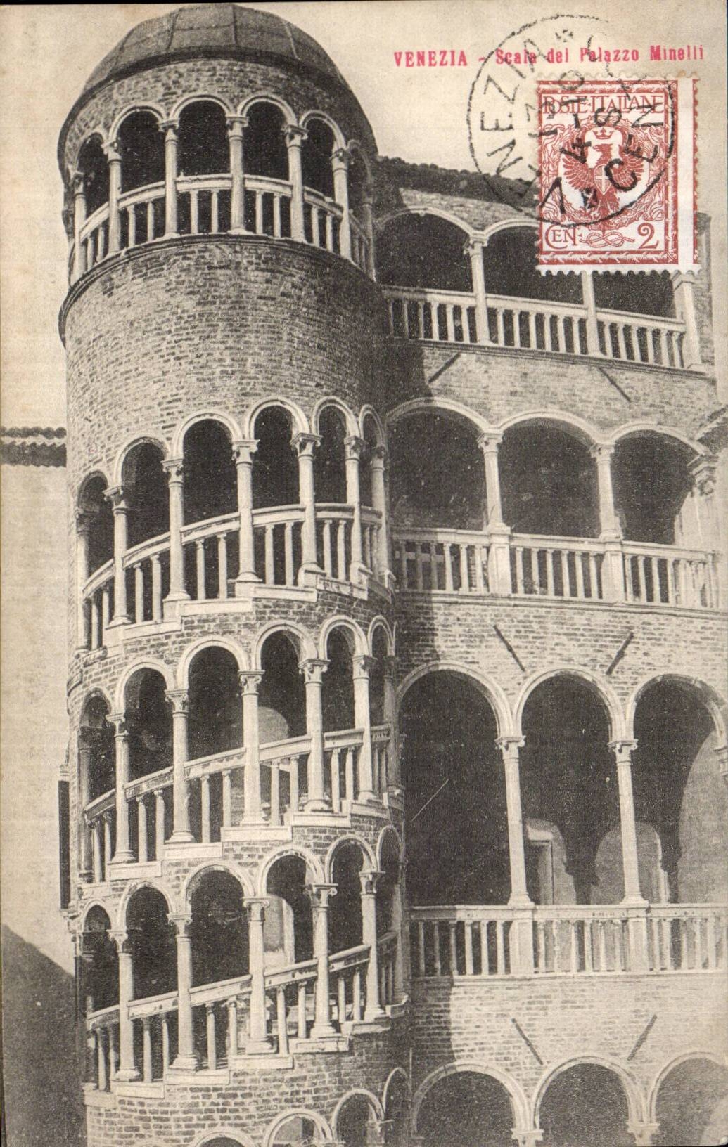 CPA italie Italia Venezia Scale del palazzo Minelli