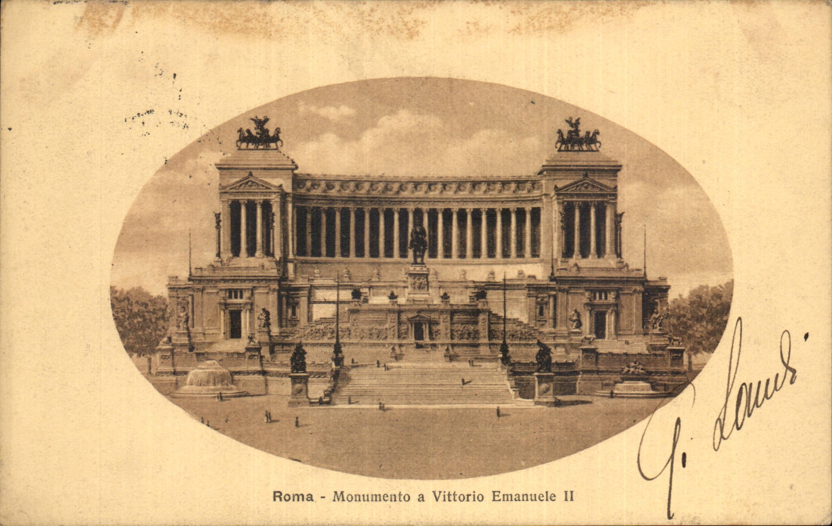 CPA italie Italia Roma Monumento a Vittorio Emanuele II