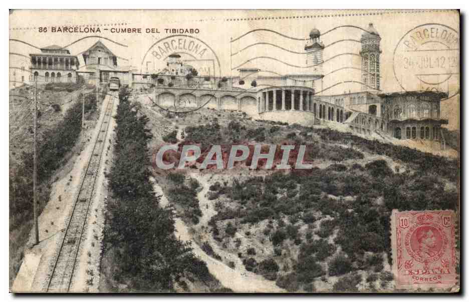 CPA Espagne Espana Spain Barcelona Cumbre del Tibidabo