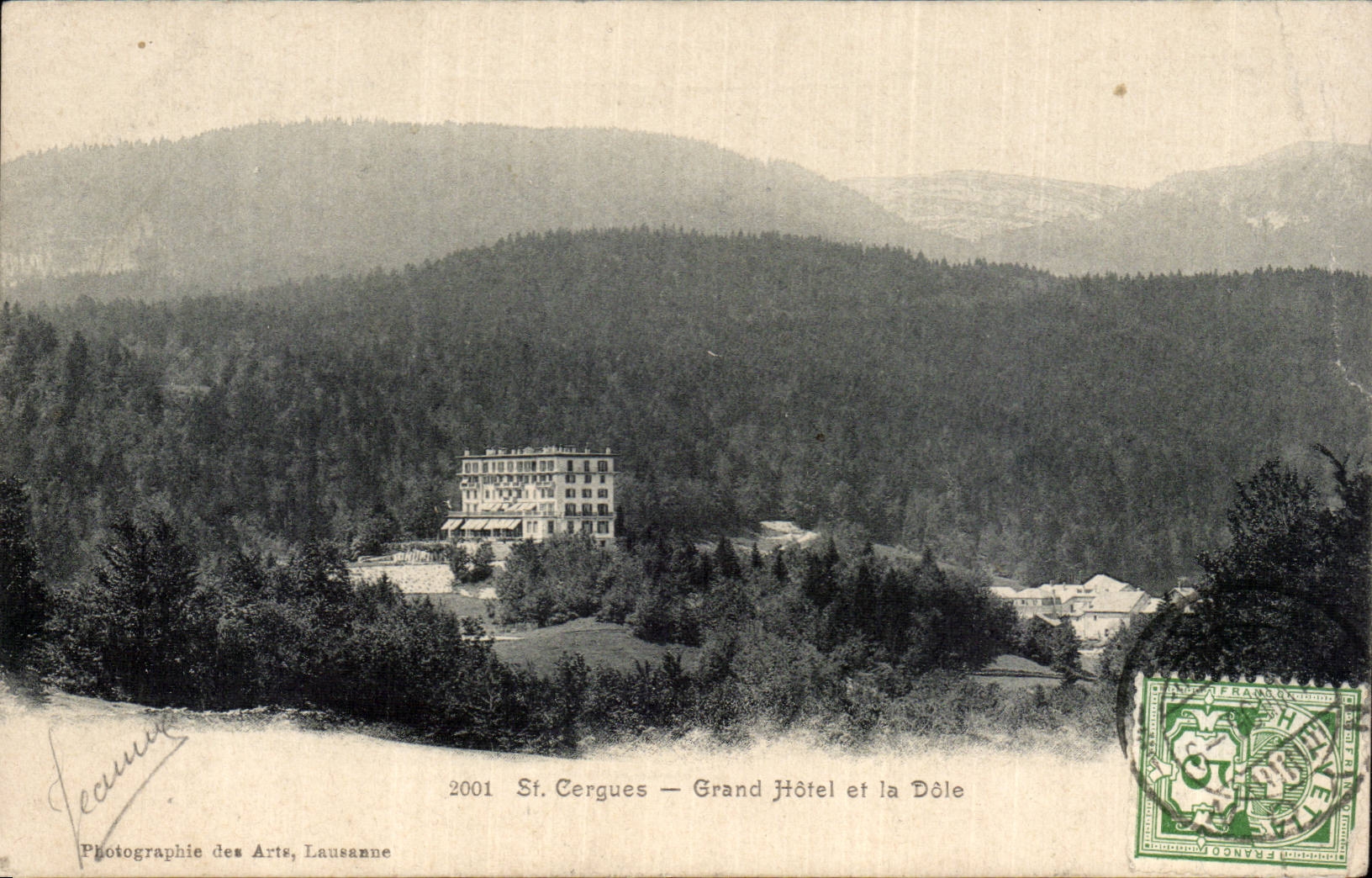 CPA St Cergues Grand hotel et la Dole