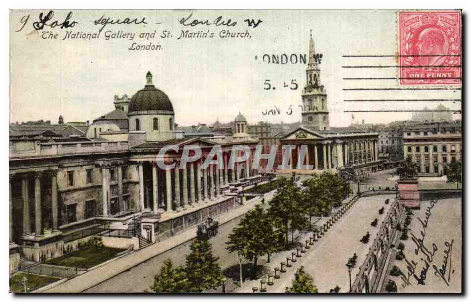 CPA Londres London The national gallery and St martin's church 