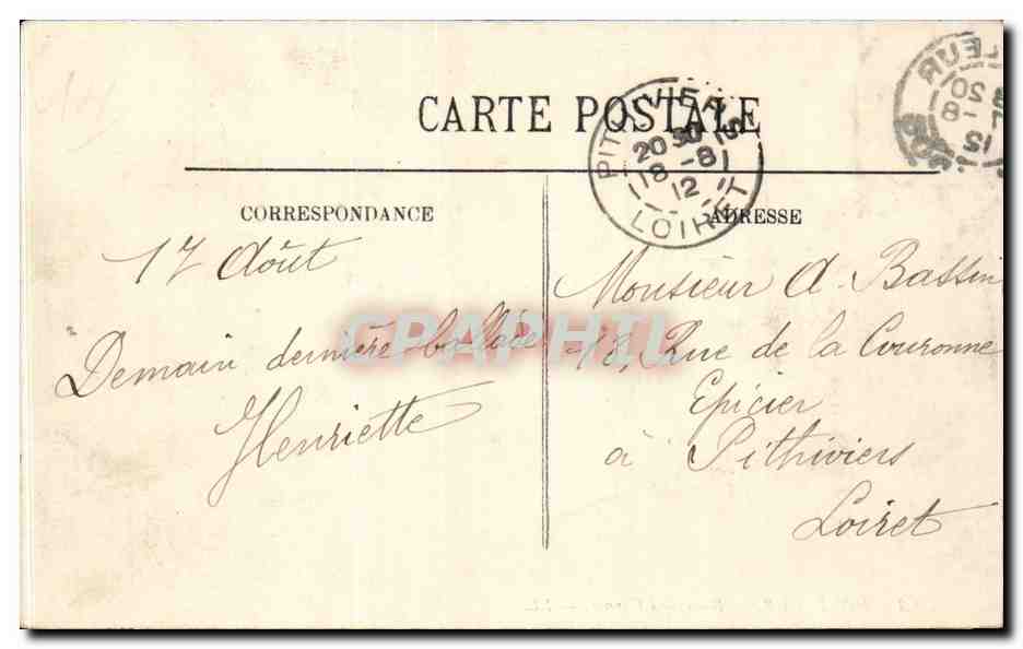 Honfleur — Boulevard Carnot — LL. — Éditeur LL, n°63 — Rückseite