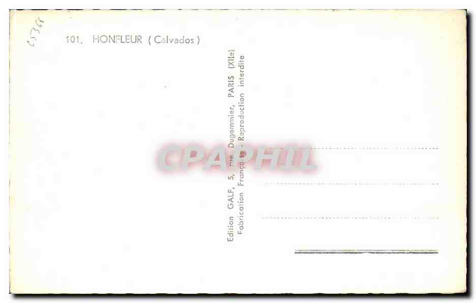 Honfleur — Souvenir d'Honfleur — Édition Galf, Paris — Reverso