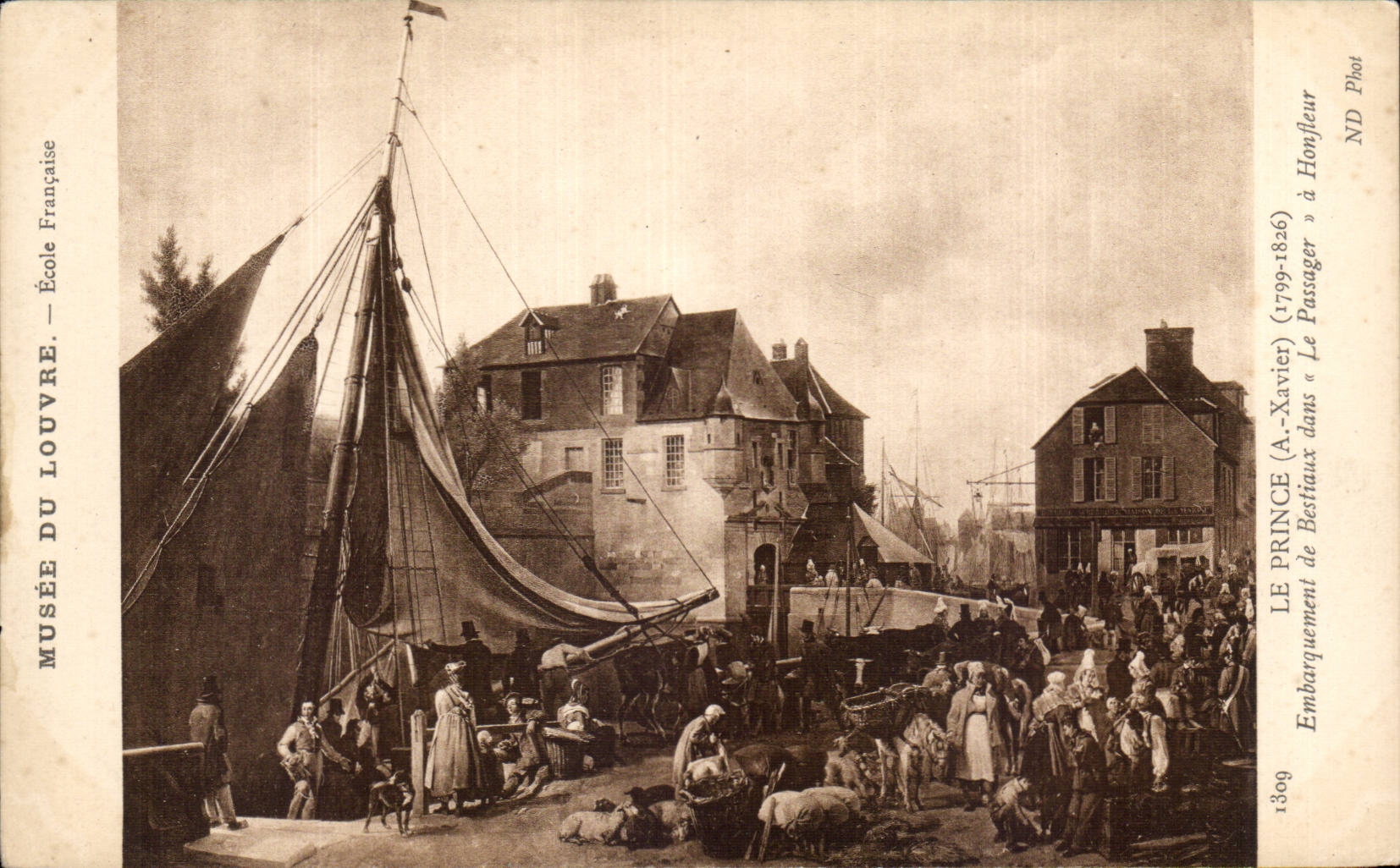 Embarquement de Bestiaux à Honfleur — Musée du Louvre — École Française — A. Xavier (1799-1826)