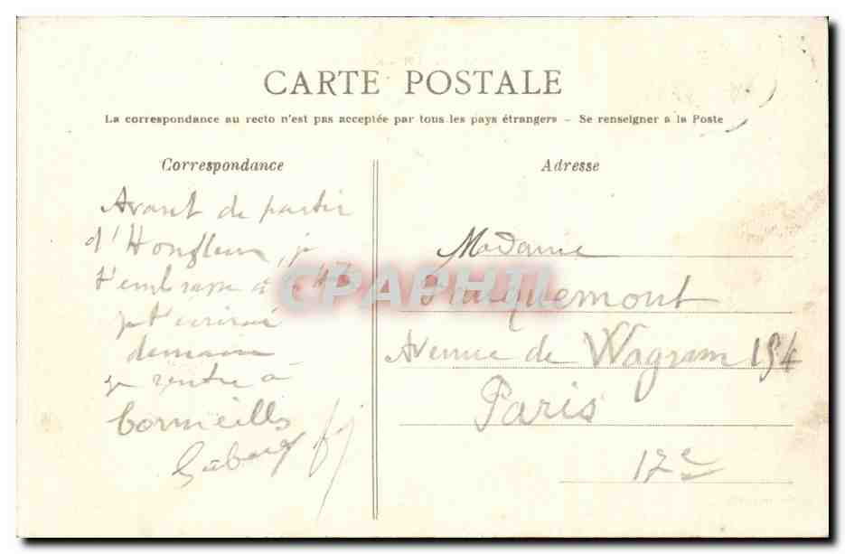 Honfleur — Eingang zum Hafen und allgemeiner Blick auf den Kai — Verleger: Collection AII — Rückseite