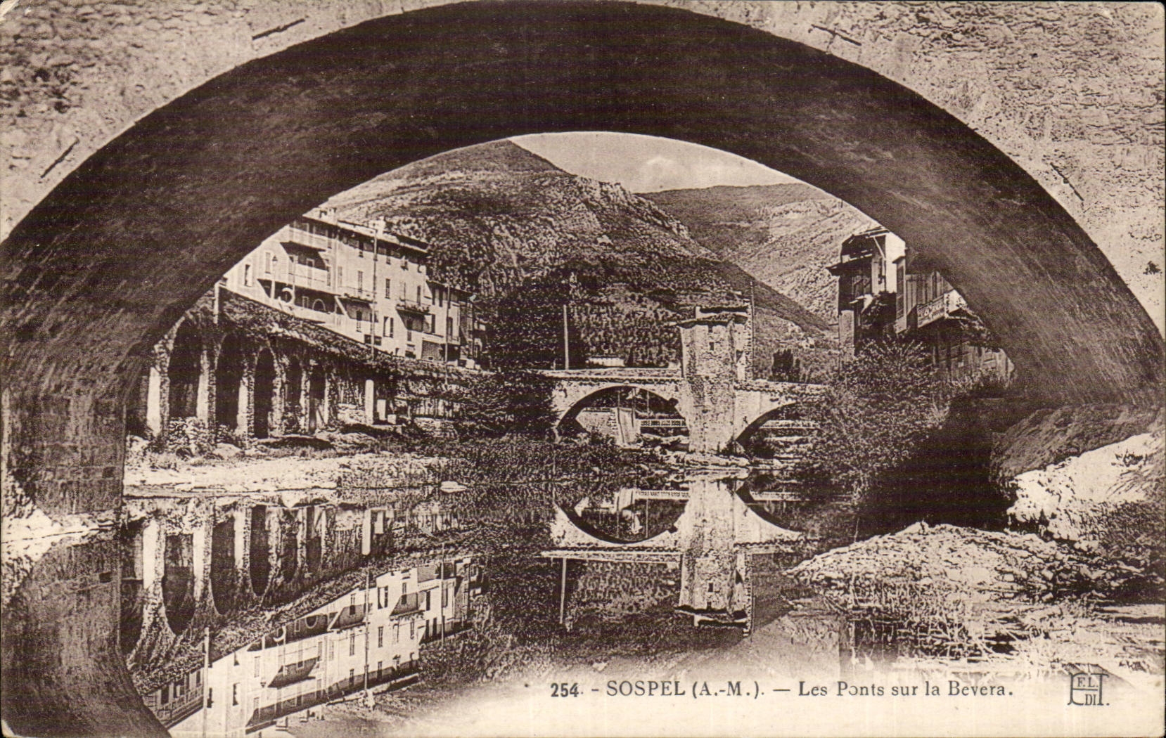 CPA Sospel Les ponts sur la Bevera