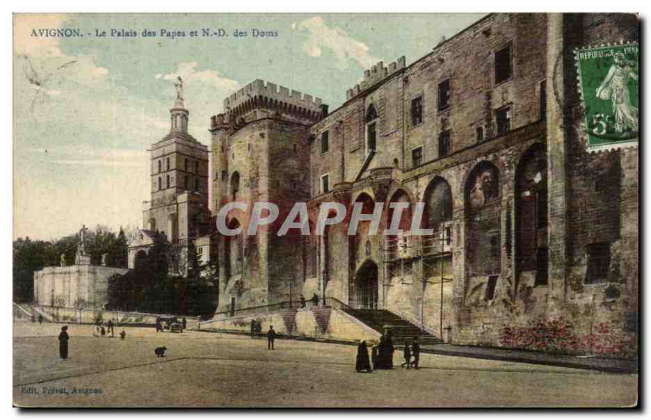CPA Avignon Le palais des papes et ND des dunes