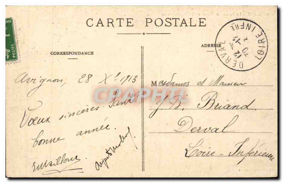 CPA Avignon Le palais des papes et ND des dunes — Verso