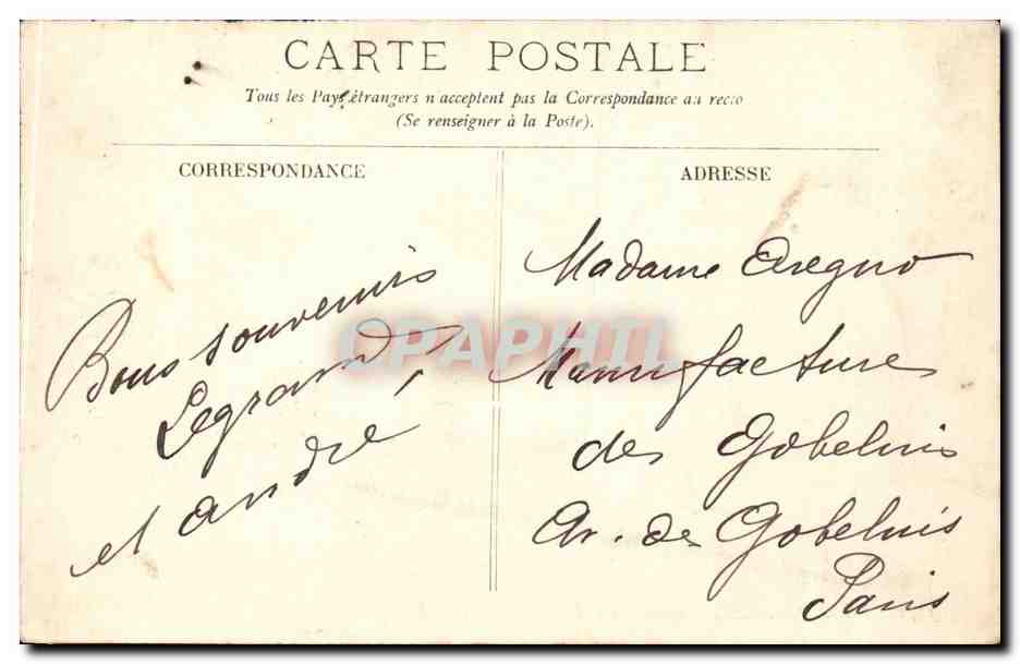 CPA Villefranche La rade — Rückseite