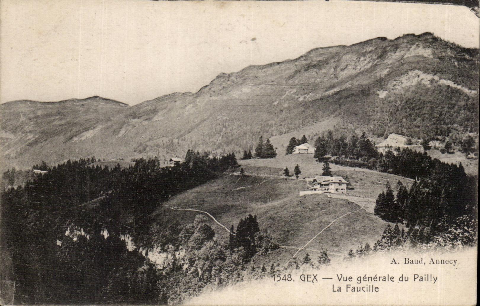 CPA Gex Vue generale du Pailly La Faucille
