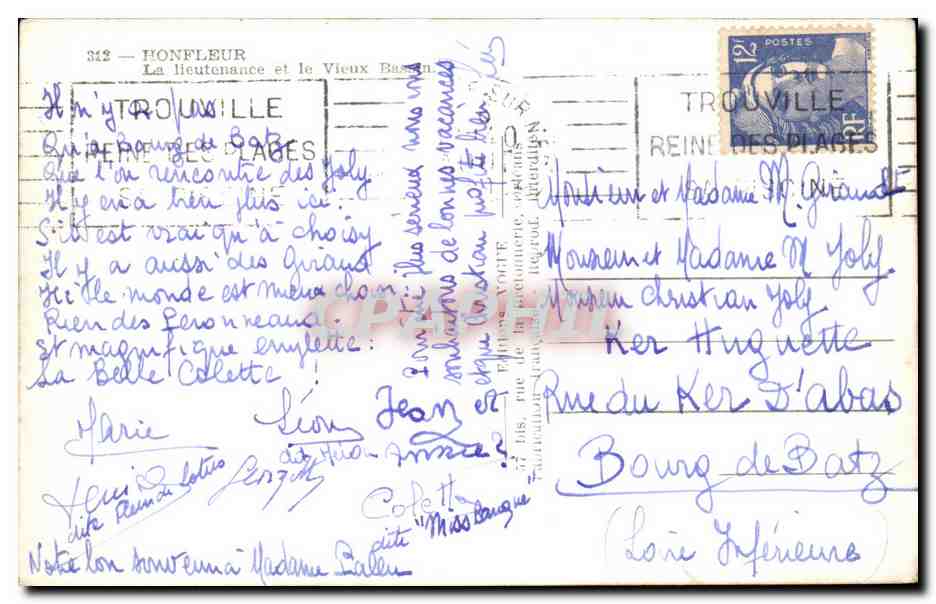 Honfleur — La lieutenante et le Vieux Bassin — Vogue — Verso