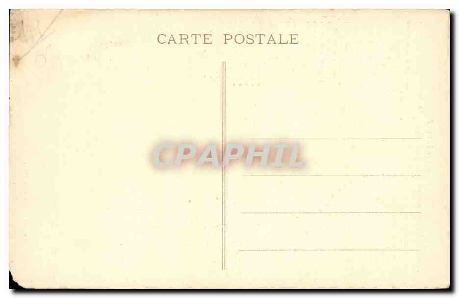 El Hombre de FALAISE — escena local con texto impreso — Colección E. Pasquet, Châlons-sur-Marne — Reverso