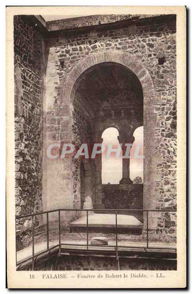CPA Falaise Fenetre de Robert le diable
