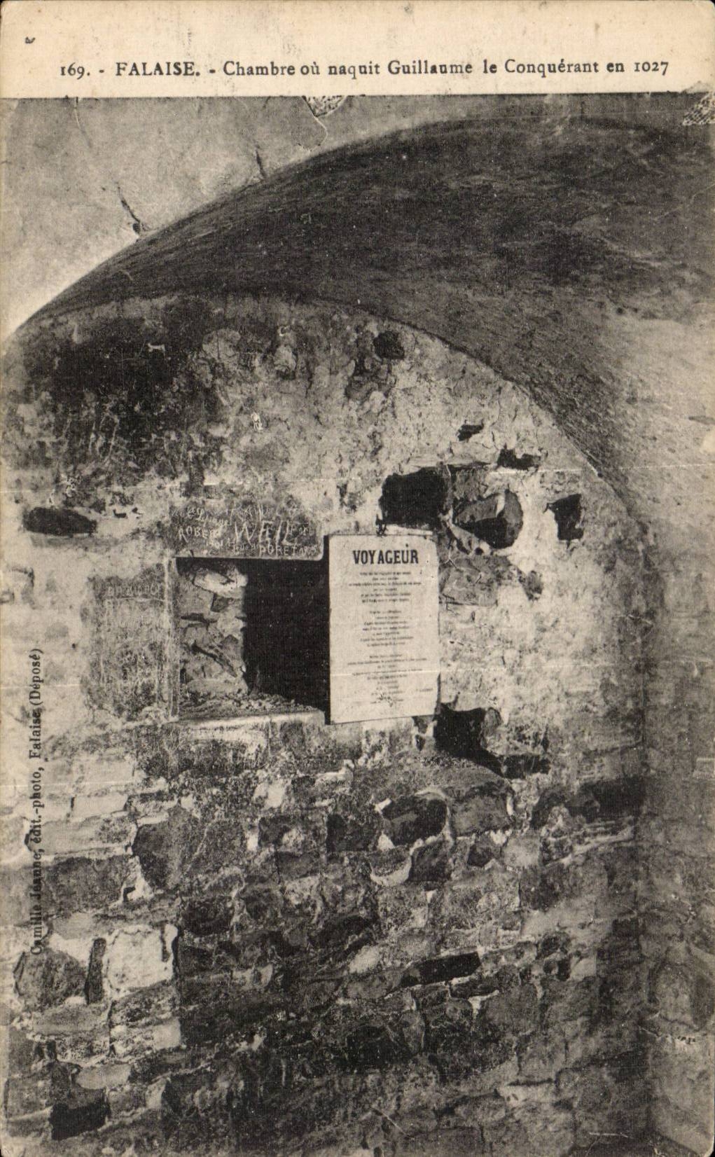 FALAISE - Zimmer, in dem Wilhelm der Eroberer im Jahr 1027 geboren wurde — Verleger: Guillaume Deauve, Falaise (Diposé)