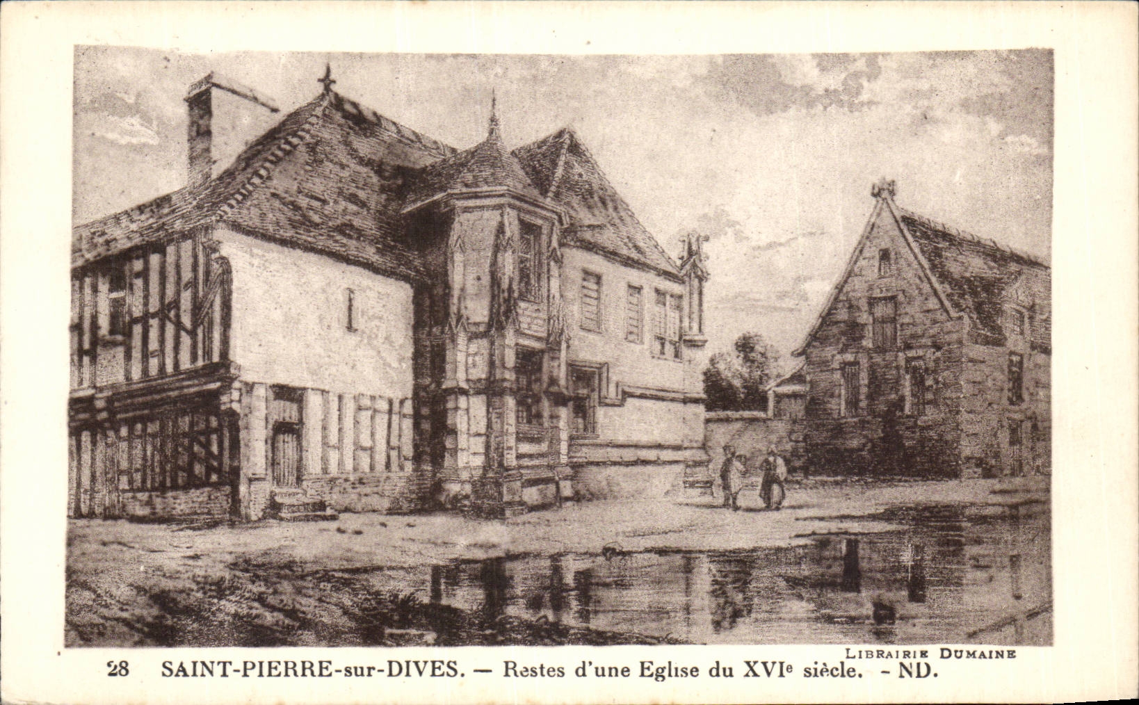 CPA Saint Pierre sur Dives Restes d'une eglise du 14eme