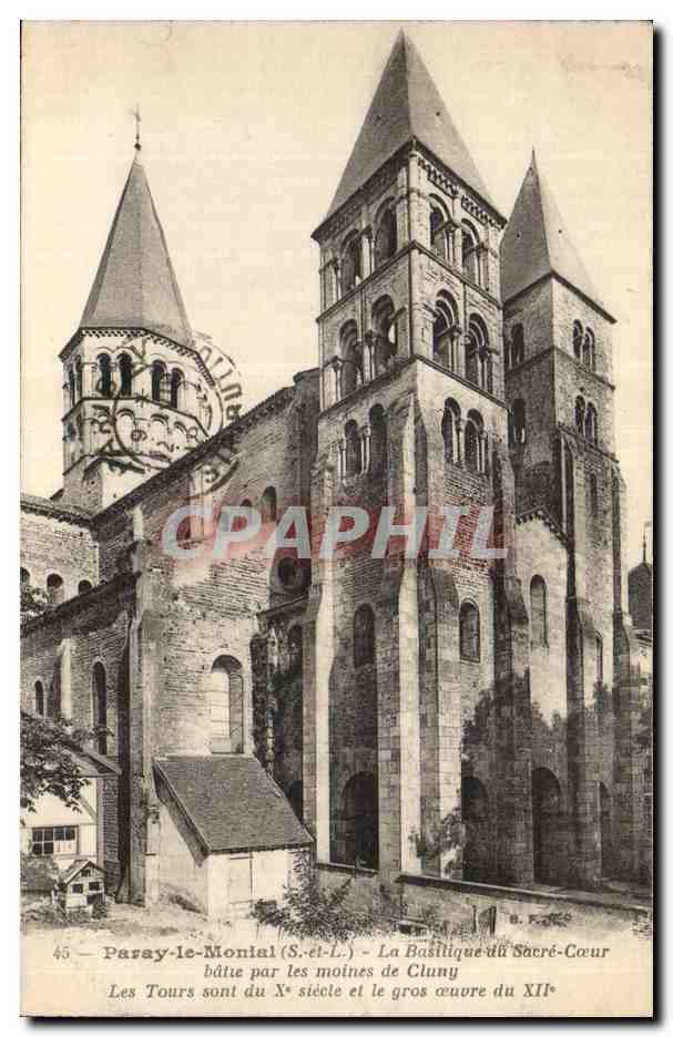 Paray-le-Monial (S.-et-L.) — La Basilique du Sacré-Cœur — éditeur non visible, n° 45
