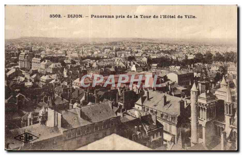 CPA Dijon Panorama prise de la tour de l'hotel de ville