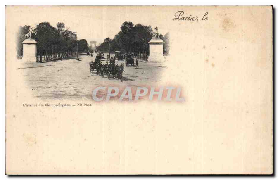 CPA Paris Avenue des Champs Elysees