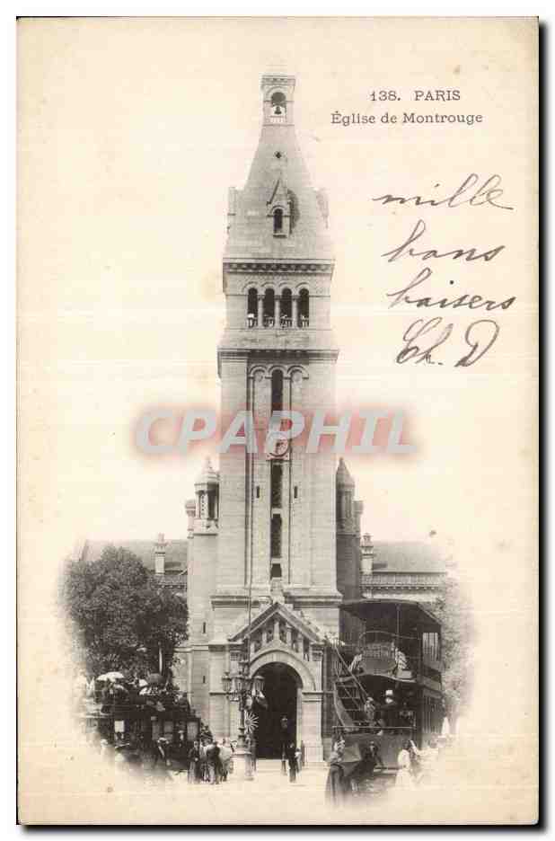 CPA Paris Eglise de Montrouge
