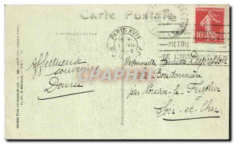 CPA Paris Le Dome de l'hotel des Invalides — Rückseite