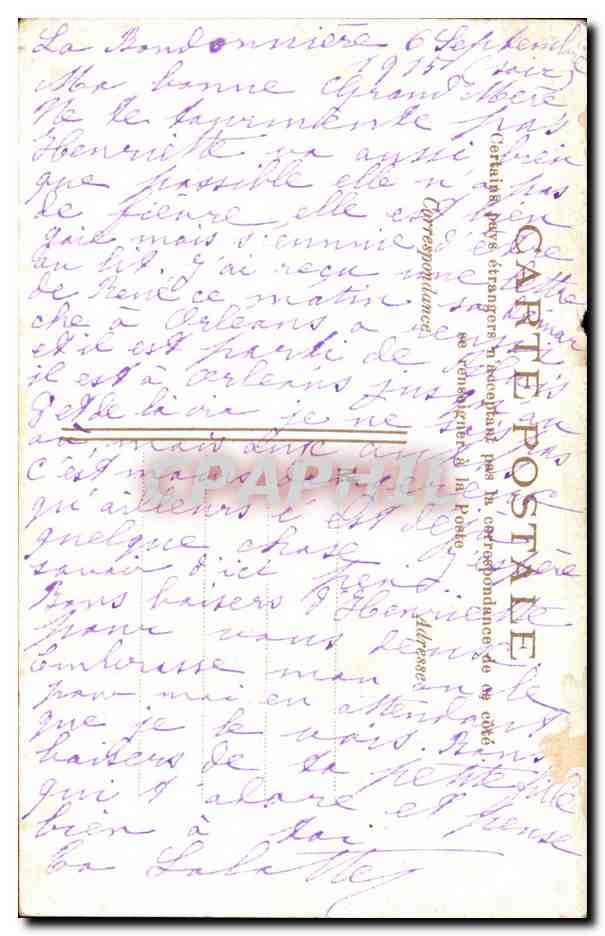 CPA Paris L'eglise de la Trinite — Verso
