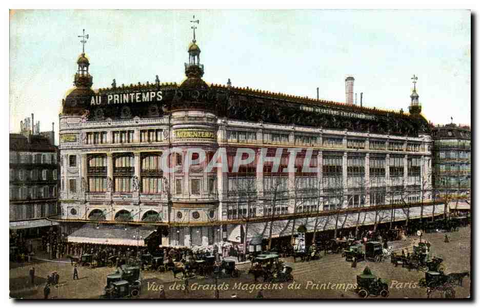 CPA Paris Vue des grands magasins du Printemps 