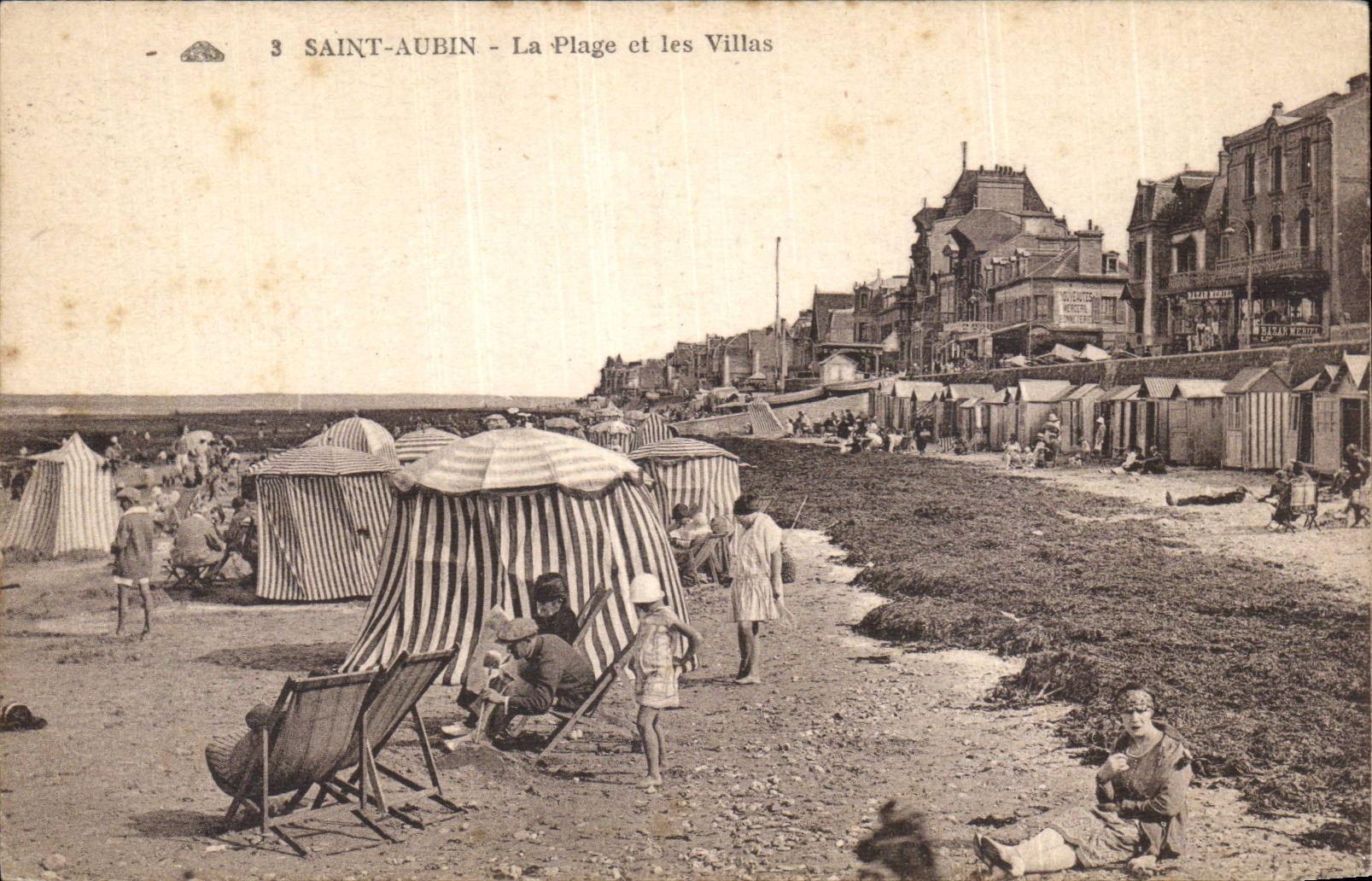CPA St Aubin sur mer La plage et la villas