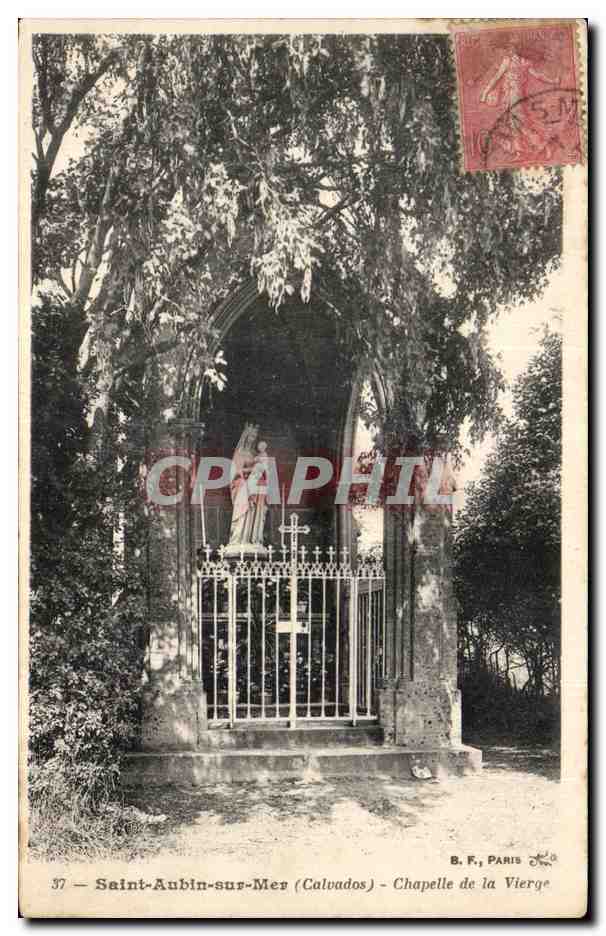 CPA St Aubin sur mer Chapelle de la vierge