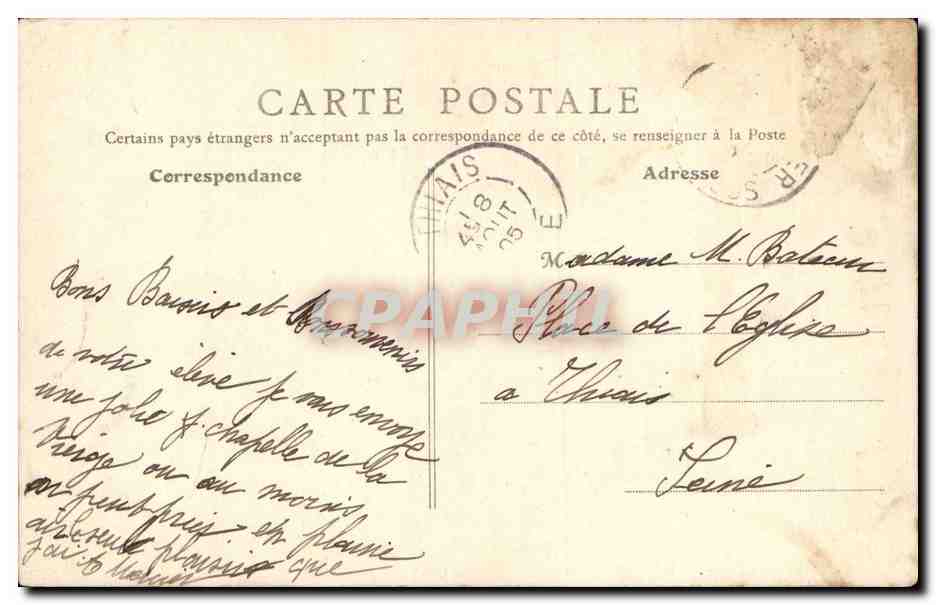 CPA St Aubin sur mer Chapelle de la vierge — Rückseite