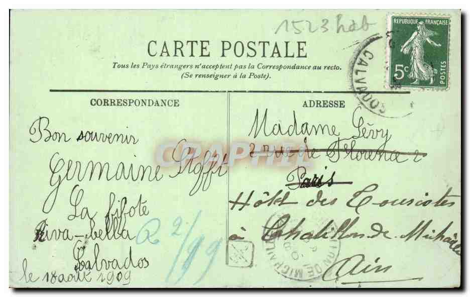 CPA Ouistreham Le canal vu du phare — Rückseite
