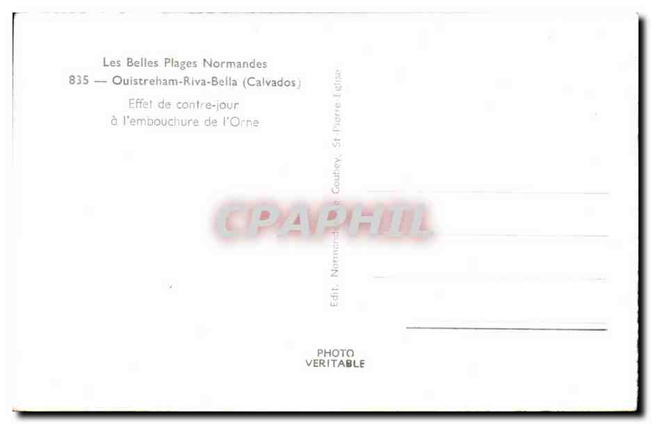 CPSM Riva Bella Ouistreham Effet de contre jour a l'embouchure de l'Orne — Rückseite