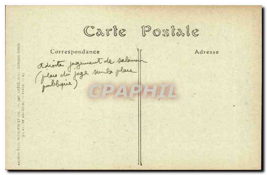 CPA Auxerre Cathedrale Portail  — Back