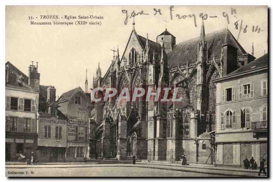 CPA TRoyes Eglise Saint Urbain 