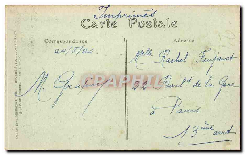 Chalons-sur-Marne — L'Hôtel de Ville — JRD, n°69 — Verso