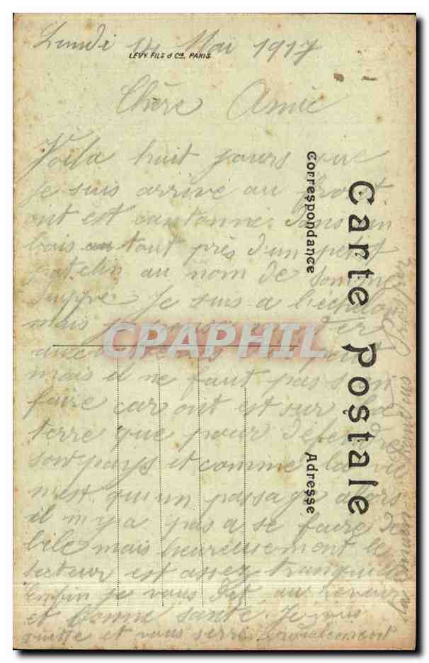 Troyes CPA Le theatre et l'eglise Sainte Madeleine — Verso