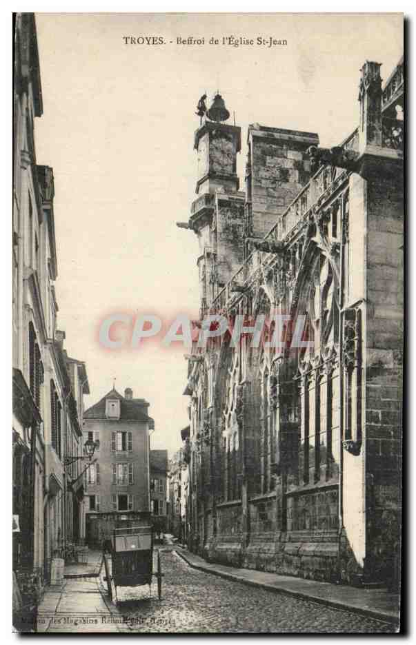 CPA Troyes Beffroi de l'eglise St Jean