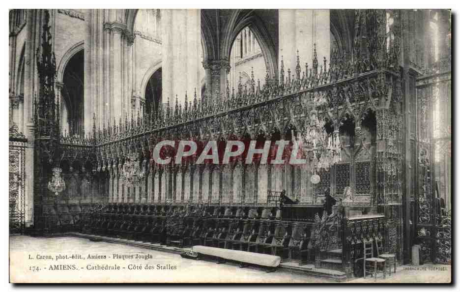 CPA Cathedrale Amiens Cote des stalles