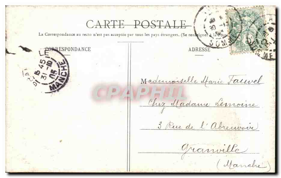CPA Cathedrale Amiens Cote des stalles — Back